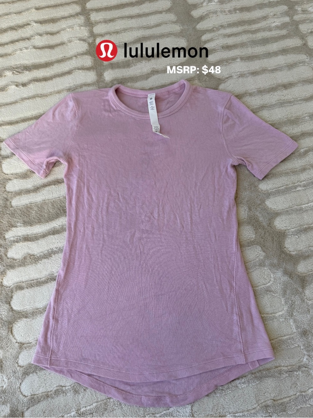 lululemon athletica Women's Short Sleeve Tee — Light Dusty Pink
